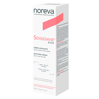 Купить Noreva Sensidiane 40 мл уход для чувствительной кожи насыщенная текстура