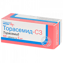 Купить: Торасемид-СЗ 5 мг 60 шт таблетки