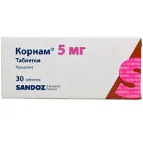 Купить: Корнам 5 мг 30 шт таблетки