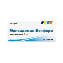 Купить: Молсидомин-Лекфарм 2 мг 30 шт таблетки