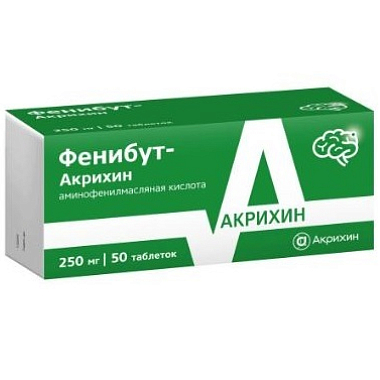 Купить Фенибут-Акрихин 250 мг 50 шт таблетки 