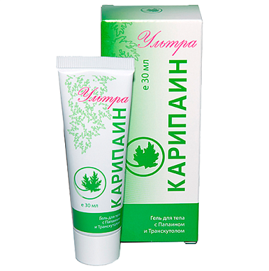 Купить Карипаин Ультра 30 мл гель для тела с папаином и транскутолом