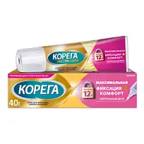 Купить: Корега Экстра Сила 40 г крем для фиксации зубных протезов максимальная фиксация + комфорт нейтральный вкус