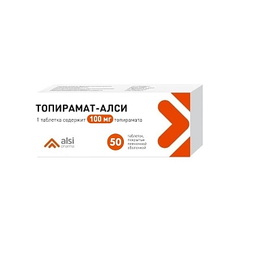 Купить Топирамат-Алси 100 мг 50 шт таблетки покрытые пленочной оболочкой