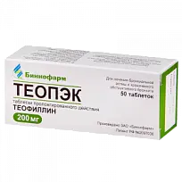 Купить: Теопэк 200 мг 50 шт таблетки с пролонгированным высвобождением