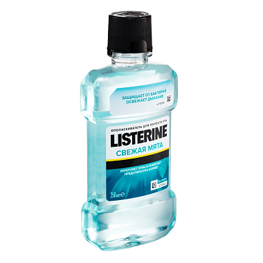 Купить Listerine 250 мл ополаскиватель для полости рта свежая мята