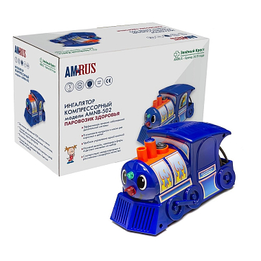 Купить Amrus AMNB-502 ингалятор компрессорный для детей паровозик здоровья