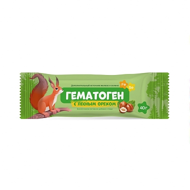 Купить Гематоген Форте 40 г плитка с лесным орехом
