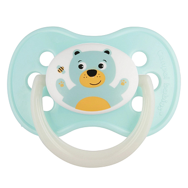 Купить Canpol babies animals 1 шт соска-пустышка латексная 0-6 мес цвет бирюзовый