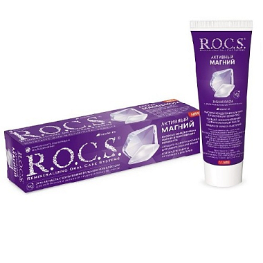 Купить Rocs 94 г паста зубная активный магний