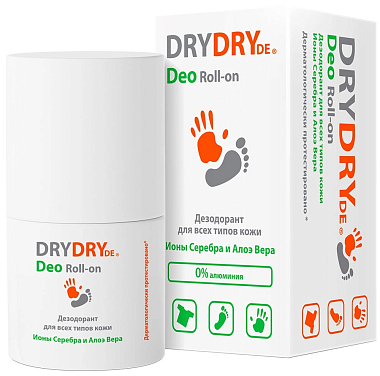 Купить Drydry de deo 50 мл дезодорант с ионами серебра и алоэ вера