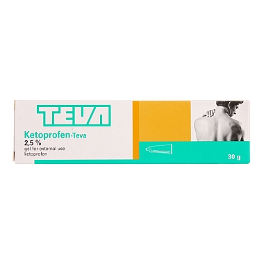 Купить Кетопрофен-Тева 2,5% 30 г гель для наружного применения