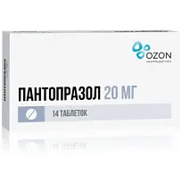 Купить: Пантопразол 20 мг 14 шт таблетки кишечнорастворимые покрытые оболочкой