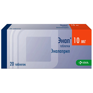 Купить Энап 10 мг 20 шт таблетки