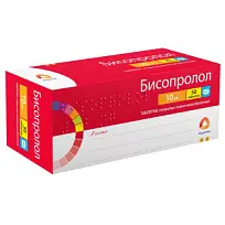 Купить: Бисопролол 10 мг 50 шт таблетки покрытые пленочной оболочкой