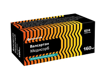 Купить: Валсартан Медисорб 160 мг 60 шт таблетки покрытые пленочной оболочкой