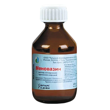 Купить Меновазин 40 мл спиртовой раствор для наружного применения флакон