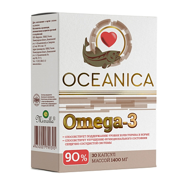 Купить Океаника Омега 3 - 90% 1400 мг 30 шт капсулы