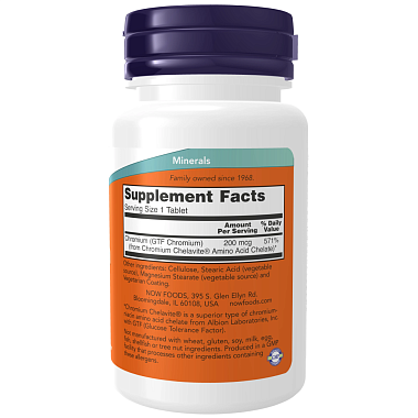 Купить Now Foods Хром 382 мг 100 шт капсулы