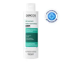 Купить: Vichy Dercos 200 мл шампунь-уход себорегулирующий для очищения жирной кожи головы и волос