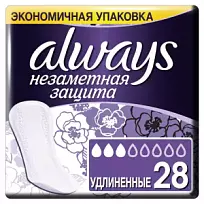 Купить: Always Duo Незаметная защита 28 шт прокладки ежедневные удлиненные