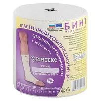 Купить: Интекс 8 см X 3 м бинт эластичный средней растяжимости с застежками