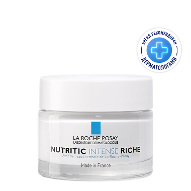 Купить La Roche-Posay Nutritic Intense Riche 50 мл крем питательный  для глубокого восстановления сухой и очень сухой кожи лица с липидами