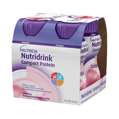 Купить Нутридринк Компакт Протеин 125 мл 4 шт смесь жидкая клубника
