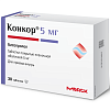 Купить Конкор 5 мг 30 шт таблетки покрытые пленочной оболочкой