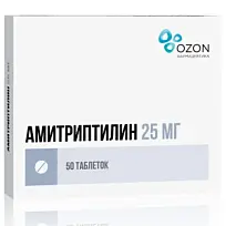 Купить: Амитриптилин 25 мг 50 шт таблетки