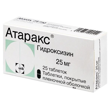 Купить Атаракс 25 мг 25 шт таблетки покрытые пленочной оболочкой