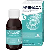 Купить: Арбидол 25 мг/5 мл 37 г порошок для приготовления суспензии банан + вишня