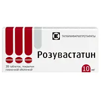 Купить: Розувастатин 10 мг 30 шт таблетки покрытые пленочной оболочкой
