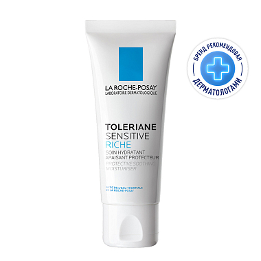 Купить La Roche-Posay Toleriane Sensitive Riche40 мл крем-уход увлажняющий питательный  для сухой чувствительной кожи лица с пребиотической формулой