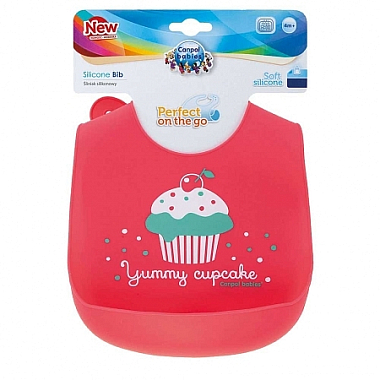 Купить Canpol babies фартук нагрудный силиконовый 4+ цвет красный