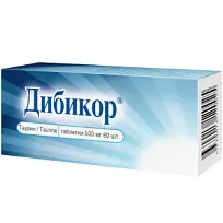 Купить: Дибикор 500 мг 60 шт таблетки