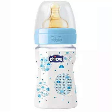 Купить Chicco Well-Being Boy 150 мл бутылочка для кормления латексная соска 0+