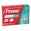 Купить Ренни 24 шт жевательные таблетки без сахара мята