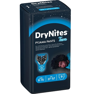 Купить Huggies DryNites 9 шт трусики-подгузники для мальчиков 8-15 лет 27-57 кг
