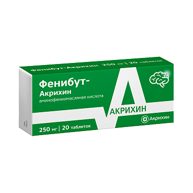 Купить Фенибут-Акрихин 250 мг 20 шт таблетки