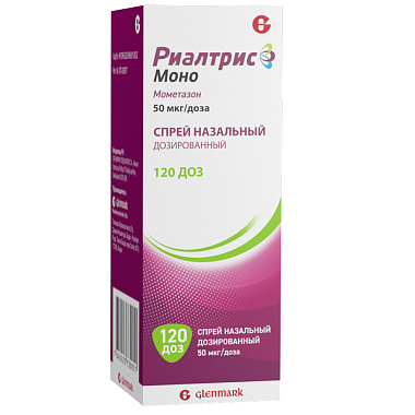 Купить Риалтрис Моно 50 мкг/доз 15 мл 120 доз спрей назальный дозированный