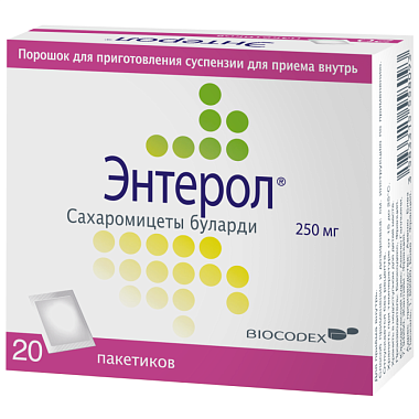 Купить Энтерол 250 мг 20 шт порошок для приготовления суспензии для приема внутрь