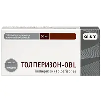 Купить: Толперизон-OBL 50 мг 30 шт таблетки покрытые пленочной оболочкой