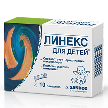 Купить Линекс 1,5 г 10 шт порошок саше для детей