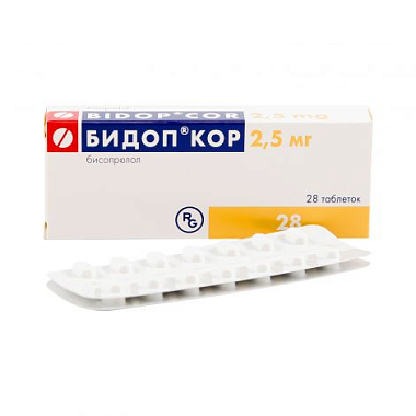 Купить Бидоп Кор 2,5 мг 28 шт таблетки