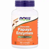Купить: Now Foods Энзимы папайи 180 шт таблетки жевательные