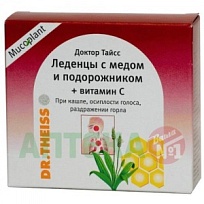 Купить: Доктор Тайсс 50 г леденцы от кашля витамин C мед и подорожник