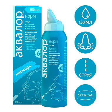 Купить Аквалор Норм 150 мл спрей для промывания носа