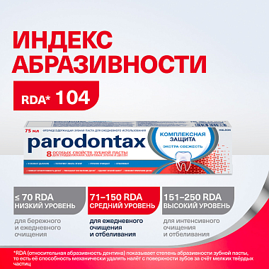 Купить Пародонтакс Комплексная защита Экстра свежесть 75 мл паста зубная