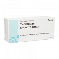 Купить: Тиоктовая кислота-Виал 300 мг 30 шт таблетки покрытые пленочной оболочкой